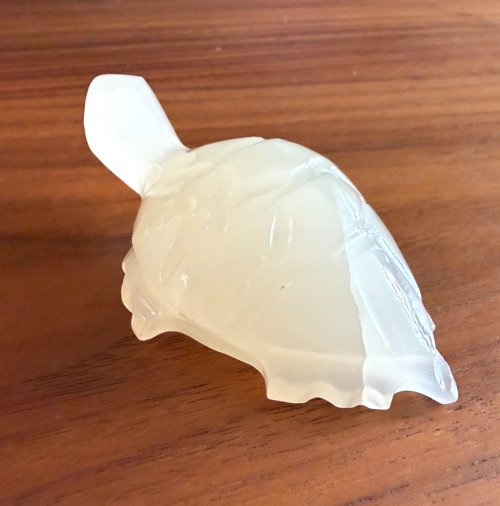 Hand Carved Stone Sea Turtle Figurine Alabaster Onyx Style Carving Coastal Decor